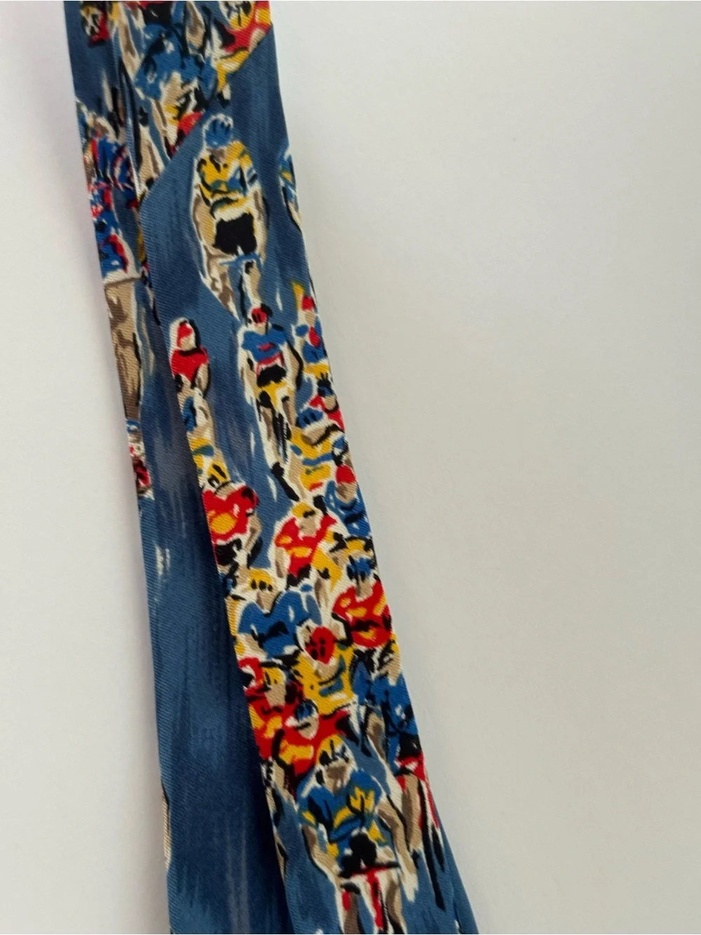Land’s End 100% Silk Neck Tie-Multicolor Cycling